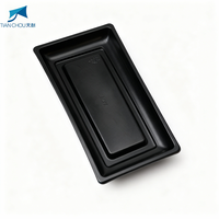 Barquette en plastique PP de qualité alimentaire, compatible micro-ondes, pour emballage de plats à emporter (steak, sushi, gâteau), personnalisable, conteneur alimentaire frais