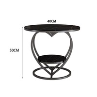 Table console circulaire en or moderne Table d'appoint en métal au design nouveau avec toit en pierre pour le salon, la chambre à coucher ou le bureau à domicile