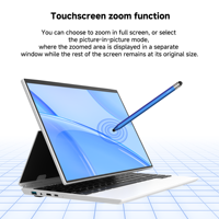 Laptop Bisnis Layar Sentuh IPS 14-Inci Intel N95 Quad-Core 1.7GHz 512GB SSD 16GB DDR4 Windows 11 Pendingin Berkinerja Tinggi