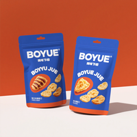 Sac d'emballage de pochettes debout recyclables imprimées sur mesure à bas quantité minimale de commande pour bâtons de bretzel avec affichage au détail à trou de suspension