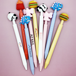 Stylos à bille en gel personnalisés avec logo, personnages de dessins animés, couverture souple en PVC, papeterie kawaii, mignons, pour enfants - Product Image 2