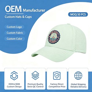 Gorras de Golf Personalizadas al por Mayor con Logotipo, Gorra Deportiva Transpirable con Orificios Cortados con Láser, Gorra de Béisbol de Secado Rápido para Verano, Gorras Snapback para Hombre - Product Image 1