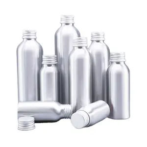 Wholesale 30ml 50ml 100ml 200ml 300ml 500ml Silver Empty Aluminum Cosmetic Perfume Bottle