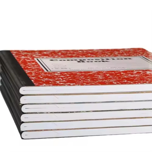 Cuaderno de composición de tapa dura de mármol con rayas anchas, 100 hojas, diario universitario, material de oficina, cuaderno de escritura - Product Image 4