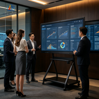 Tableau blanc interactif numérique intelligent OEM ODM en gros, Android Windows 4K 10 points tactiles pour l'éducation, les entreprises et les salles de conférence