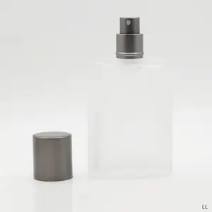 スプレーポンプ50mlベトナムでカスタマイズされたエコ長方形すりガラス香水瓶