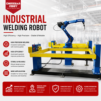 Stasiun Kerja Robot Pengelasan 6-Axis Efisiensi Tinggi dengan Pengatur Posisi Rangka untuk Jalur Pengelasan Otomatis Rangka Baja