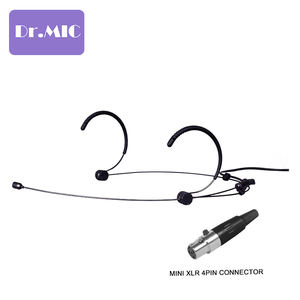 Micrófono de diadema de condensador de 4 pines Mini XLR directo de fábrica para transmisor - Product Image 3