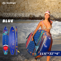 Planche de SUP Skatinger Direct 32 pouces bleu interstellaire avec sac étanche pour le paddleboard de tourisme