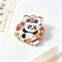 Magnétique de réfrigérateur en émail motif panda mignon, opéra chinois, danse du lion, voilier, coffret cadeau, décoration créative pour la maison, souvenir