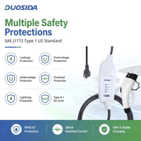 DUOSIDA Direct Mode2 EVSE portable 16A 220-240V, Fournisseur direct d'usine DUOSIDA, Fiable