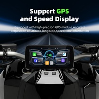 Caméra de tableau de bord double objectif HD 6,25'' 1560x720 avec TPMS, GPS, vitesse en temps réel, moule privé, déverrouillage rapide, Android Auto sans fil et CarPlay pour moto