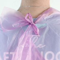 Capes de protection de cheveux, en plastique, biodégradables, durables, pour coupe de cheveux, coloration, coiffure