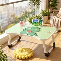 Bureau d'ordinateur portable pliable en bois multifonctionnel, table d'étude portable pour la maison, le bureau, la chambre, le salon et les voyages