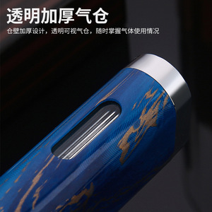 Encendedor de gas butano recargable JOFI, resistente al viento, para barbacoa, cigarros, con diseño de mármol azul, ideal para viajes y regalos. - Product Image 3