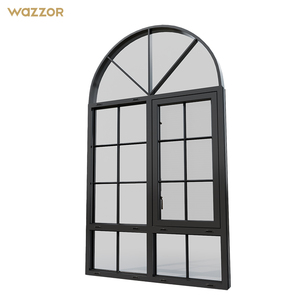 Wazzor High Quality Hotel Thermal Break Arch French Aluminum <strong>Window</strong> Design - Product Image 3