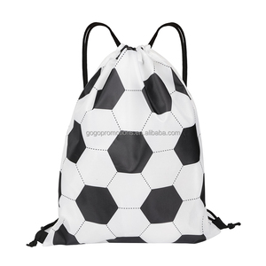 Hot Selling Custom Logo Waterproof Sports Backpack 210D Polyester Drawstring Customizable Size for Football Advertising Gifts