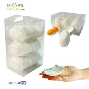 ECO JFB 2025 OEM Biodegradable Plato para salsa <span class=keywords><strong>de</strong></span> pulpa <span class=keywords><strong>de</strong></span> <span class=keywords><strong>caña</strong></span> <span class=keywords><strong>de</strong></span> azúcar Sartén para salsa Platillo para sumergir en forma <span class=keywords><strong>de</strong></span> huevo Plato para sushi - Product Image 2