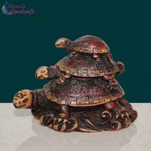 Escultura de Resina de Tortugas Apiladas, Figura de Feng Shui, Decoración Animal Hecha a Mano para Mesa de Sala de Estar - Product Image 2