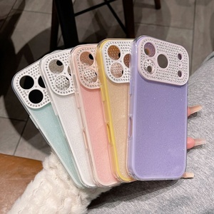 <span class=keywords><strong>Coque</strong></span> <span class=keywords><strong>de</strong></span> <span class=keywords><strong>téléphone</strong></span> souple trois-en-un avec paillettes brillantes effet diamant, protection intégrale pour iPhone 16 Pro Max et iPhone 17 - Product Image 2