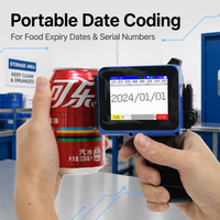 Codeur à jet d'encre TIJ mini portable de 12,7 mm pour l'industrie alimentaire, les boissons, les cosmétiques, les produits chimiques quotidiens, les sacs en carton, la date, le lot, le code QR