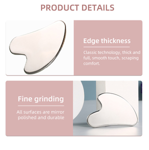 Guasha Pad Stainless Steel Material Gift Box Heart Shape logo Printed Facial Leg Neck <b>Massager</b> Roller <b>Tool</b> - Product Image 6