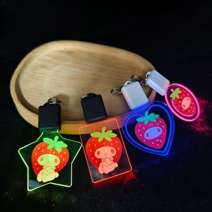 Ruiliang Acrylic Light Up <b>Keychain</b> 15 Color Cartoon Pendant <b>Anime</b> Gift Peripheral Charm Cultural Creative Logo Advertising Gift - Product Image 3
