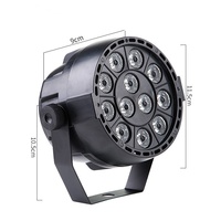 1W 12-eyes 3in1 mini lumière de scène en plastique RGB DMX512 led flat par light bar dance floor mariage DJ equipment Bar KTV