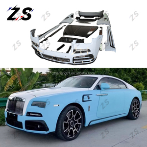 ZS utilisé pour Rolls Royce <span class=keywords><strong>Wraith</strong></span> mise à niveau M Style carbone forgé motif pare-chocs avant et arrière jupes latérales et aileron arrière Bodykit - Product Image 3