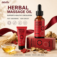 Huile de massage aux herbes pour hommes, extrait de racine de maca et de ginseng, biologique, végétalienne, sans cruauté, sans parfum, huile essentielle pour la vitalité masculine