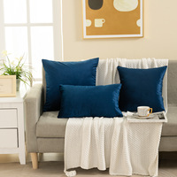 Housse de coussin en velours couleur unie housses de coussin canapé oreiller décoratif décor à la maison taie d'oreiller