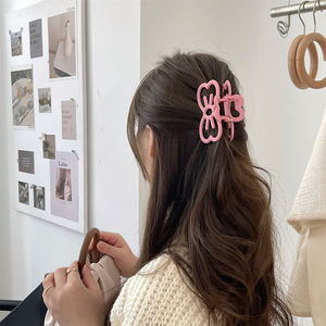 Jiayu กิ๊บหนีบผมพลาสติกทรงหางม้าสูง9ซม. แบบกำหนดเองคลิปหนีบผมสีล้วนสไตล์ญี่ปุ่นกิ๊บติดผมน่ารักหวาน - Product Image 2