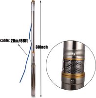 Chuangjiang DC Pompe Solaire Immergee Pour Puit 4 Pouces 12V Pompe à eau Submersible