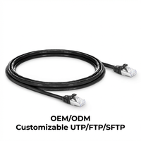 Cat6 Cat6A 23AWG rj45 kabel Patch pelindung kabel ethernet UTP FTP SFTP patch kabel kucing 6A tembaga kabel Patch komunikasi