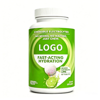 Comprimés d'électrolytes à croquer WELLBODY OEM/ODM, 60 unités, saveurs fruits rouges, orange et citron vert, supplément d'hydratation à action rapide