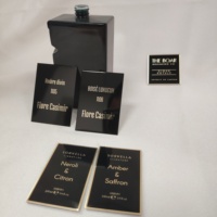 Étiquettes métalliques personnalisées en relief pour flacons de parfum, de soins de la peau et de bougies - Étiquettes d'emballage imperméables avec logo personnalisé imprimé