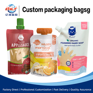Pochettes souples à bec verseur personnalisées imprimées directement <span class=keywords><strong>de</strong></span> l'usine, sans BPA, <span class=keywords><strong>de</strong></span> qualité alimentaire, pour aliments biologiques pour bébés, <span class=keywords><strong>savon</strong></span> liquide pour les mains et produits liquides <span class=keywords><strong>de</strong></span> recharge - Product Image 1