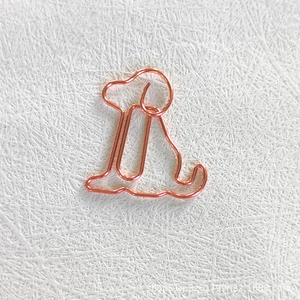 <strong>Cute</strong> Kawaii Customized OEM Shaped Rose Gold Paper Clips Holder Memo Paperclip <strong>Bookmark</strong> - Product Image 2
