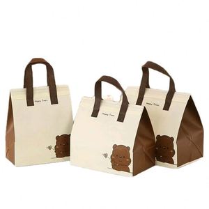 Cake Takeaway Special Handbag Baking Non-Woven Aluminum Foil Insulation Bag Cake Takeaway Cooler Bag - Product Image 1
