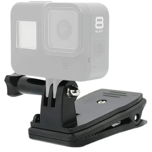 Anti-Slide 360 Rotary Action Cam Caméra de sport Clip rapide <span class=keywords><strong>Sac</strong></span> à <span class=keywords><strong>dos</strong></span> Sangle de montage <span class=keywords><strong>Support</strong></span> de pince pour <span class=keywords><strong>GoPro</strong></span> DJI OSMO Voyage Vlogging - Product Image 1