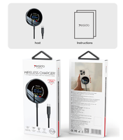 Yesido DS28 1.2m de long câble 15W charge rapide affichage numérique dynamique chargeur sans fil magnétique