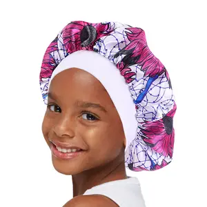 หมวกใส่นอนผ้าไหมสำหรับเด็ก K-14A 1-6ปีหมวกคลุมผมเด็กทารกแบบแอฟริกัน
