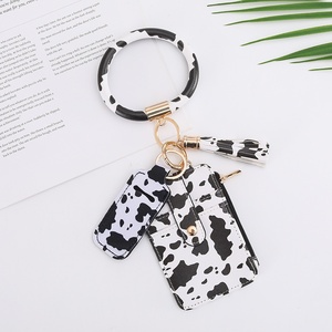 Bolsa de dinero a la moda para mujer, cartera, tarjetero, bolso de lápiz labial, llavero, muñequera de cuero Pu, llavero con borlas para tarjeta de crédito, monedero - Product Image 2