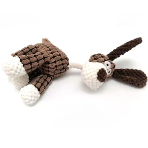 Lynpet marka toplu sevimli yumuşak köpek Pet oyuncaklar karton tasarım ucuz sevimli yavru köpek gıcırtılı peluş pet oyun çiğnemek oyuncaklar - Product Image 2