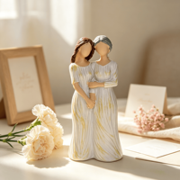 Statuette en résine Mère et Fille pour la décoration de table de chambre, cadeau commémoratif pour la Fête des Mères