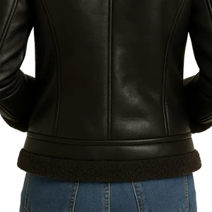 Conception personnalisée Vestes en cuir respirantes à manches longues pour l'extérieur Vêtements de rue Nouvelle arrivée Veste en cuir de vachette naturelle pour femmes en cuir de fourrure - Product Image 6