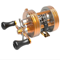 Vente directe usine – Nouveau moulinet de pêche à la traîne et au jigging 5.3:1 en aluminium CNC, 8 kg de résistance, pour la pêche au gros gibier, la pêche à l'appât, en rivière et en lac, pour droitier