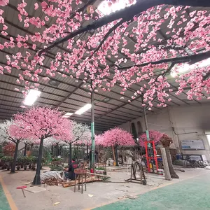 Kunstmatige Kersenbloesemboom Kunstbloemen Huwelijksdecoratie Witte En Roze Japan Kersenbomen