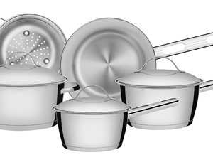 Conjunto de Panelas de Alumínio Direto da Fábrica com 7 Peças e Tampa de Vidro, Cabo Ergonômico para Casa e Restaurante - Product Image 1