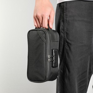 Custom Logo Basic Textile Smell Proof Stash Case Smoking Accessories Container <b>Box</b> with Combo Lock Activated Carbon Fiber Lining - Product Image 3